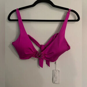 NWT Trina Turk Orchard Bikini Top Medallion Removable Pads Tie Back Size‎ 6